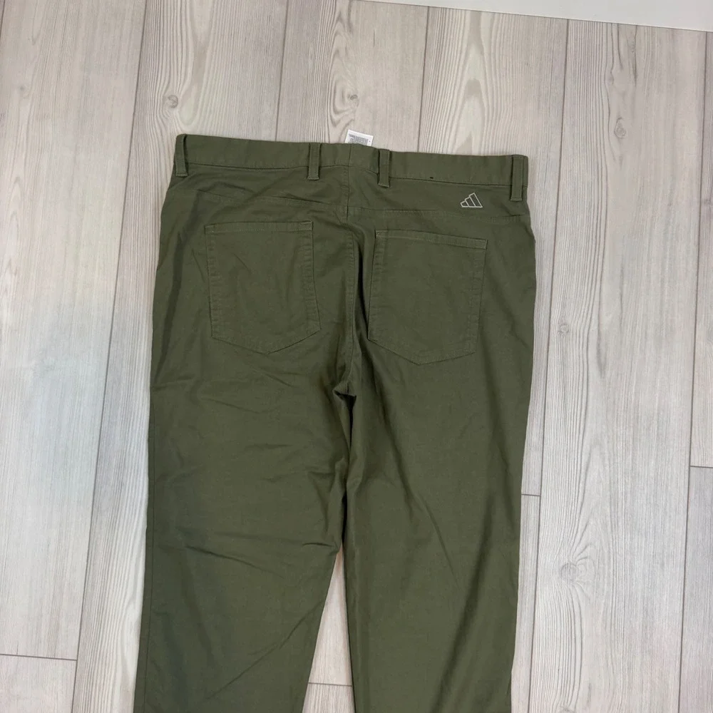 Adidas Go-To 5-Pocket Golf Pants Mens 36x32 Olive Green HR7926 Stretch